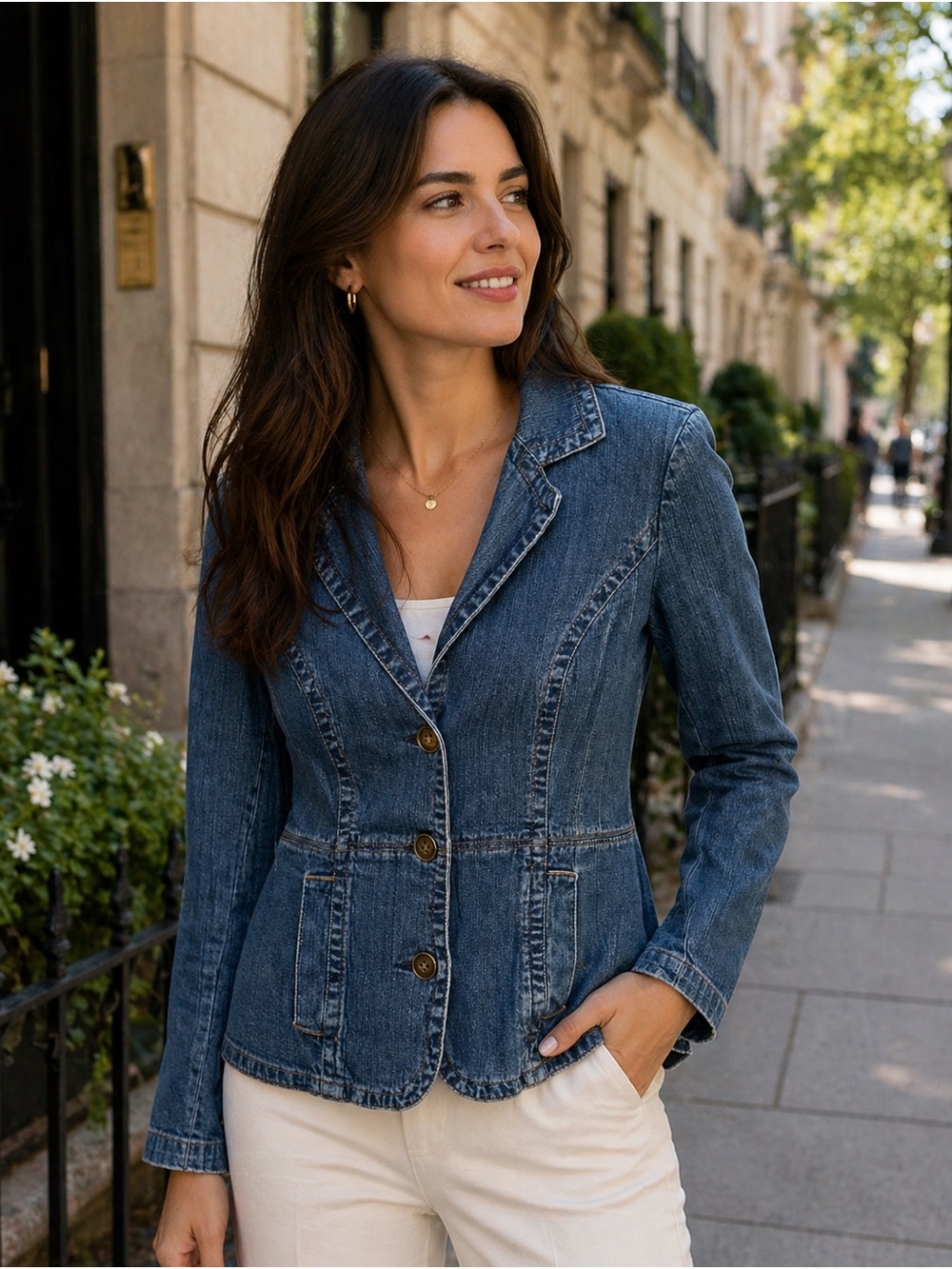 St. John’s Bay Fitted Denim Blazer